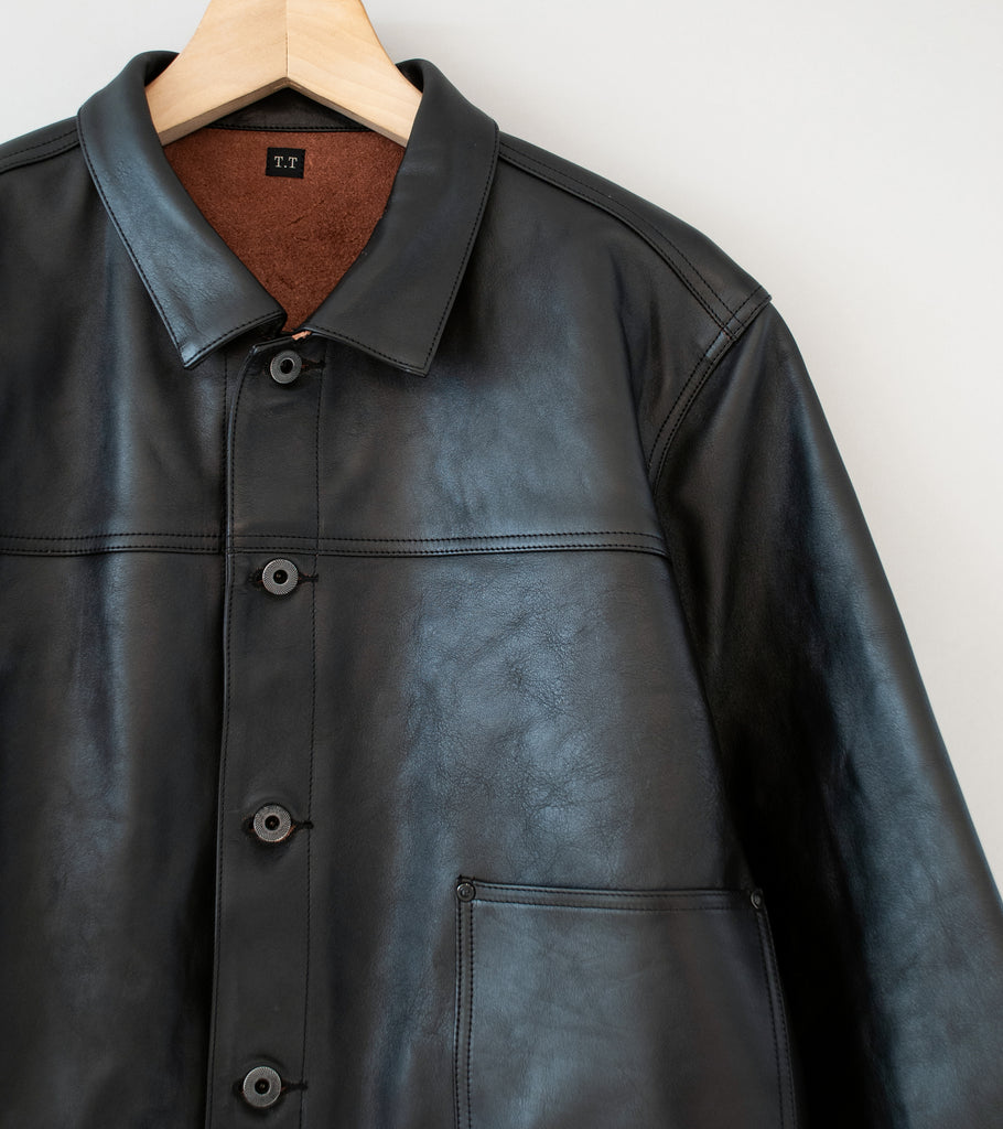 Taiga Takahashi 'Lot. 805 Work Leather Jacket' (Black)