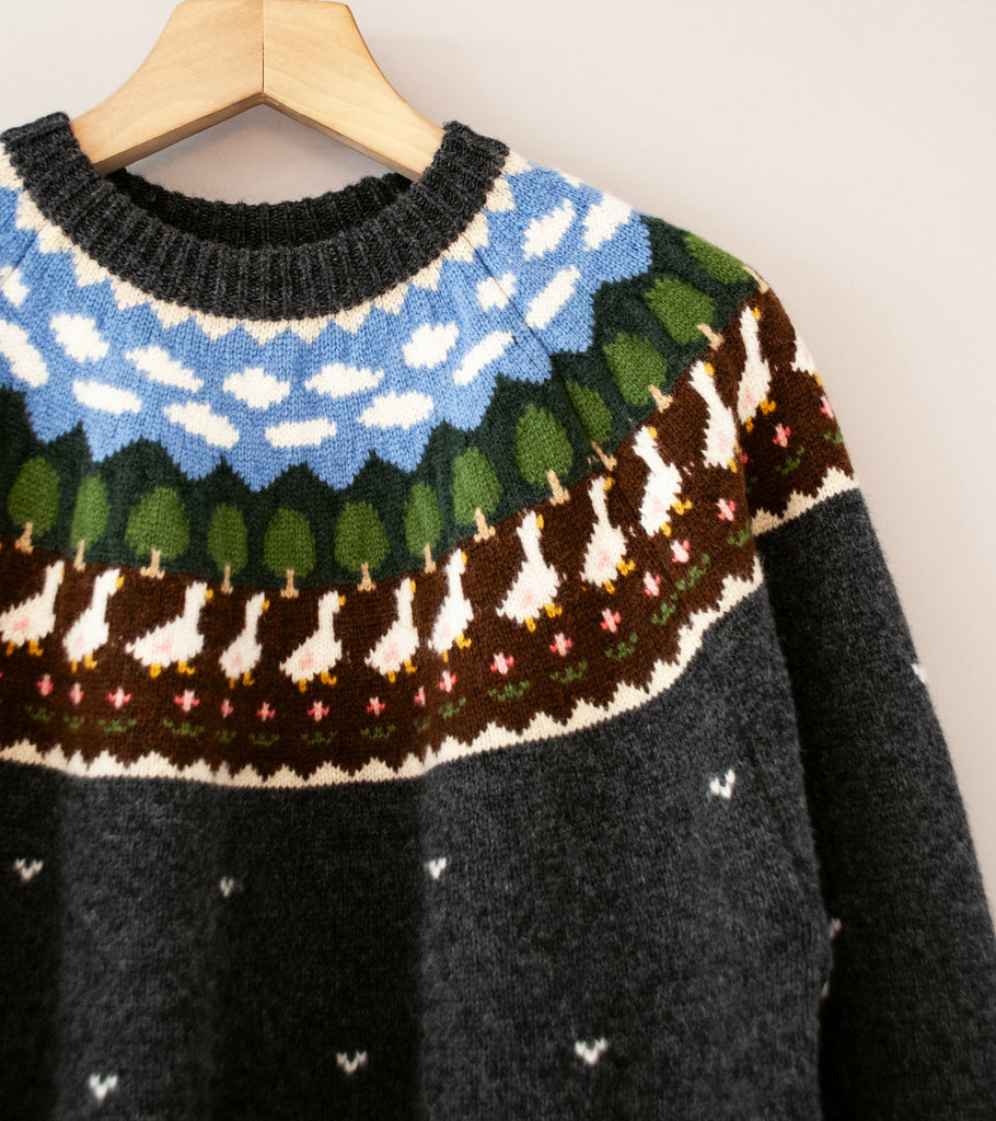 Unlikely 'Fair Isle “Duck” Sweater' (Charcoal Grey) – C'H'C'M'