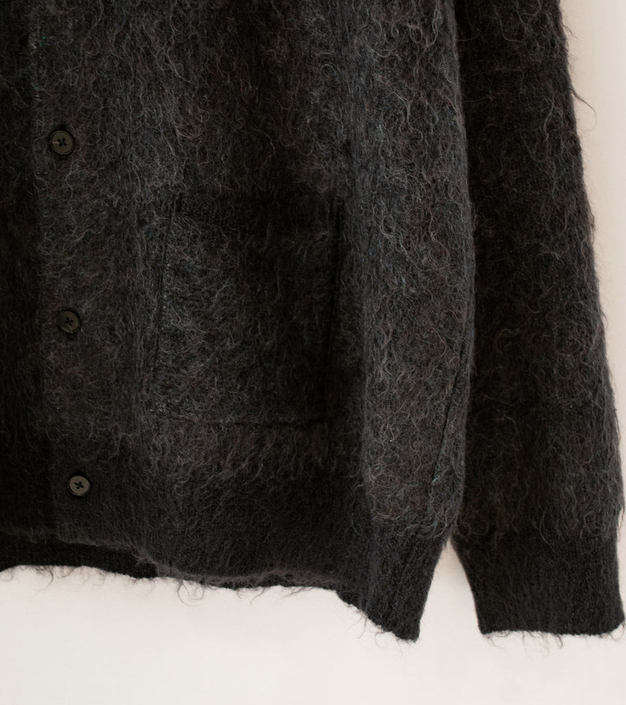 Stein 'Kid Mohair Mix Jacquard Knit Cardigan' (Charcoal Mix) – C'H