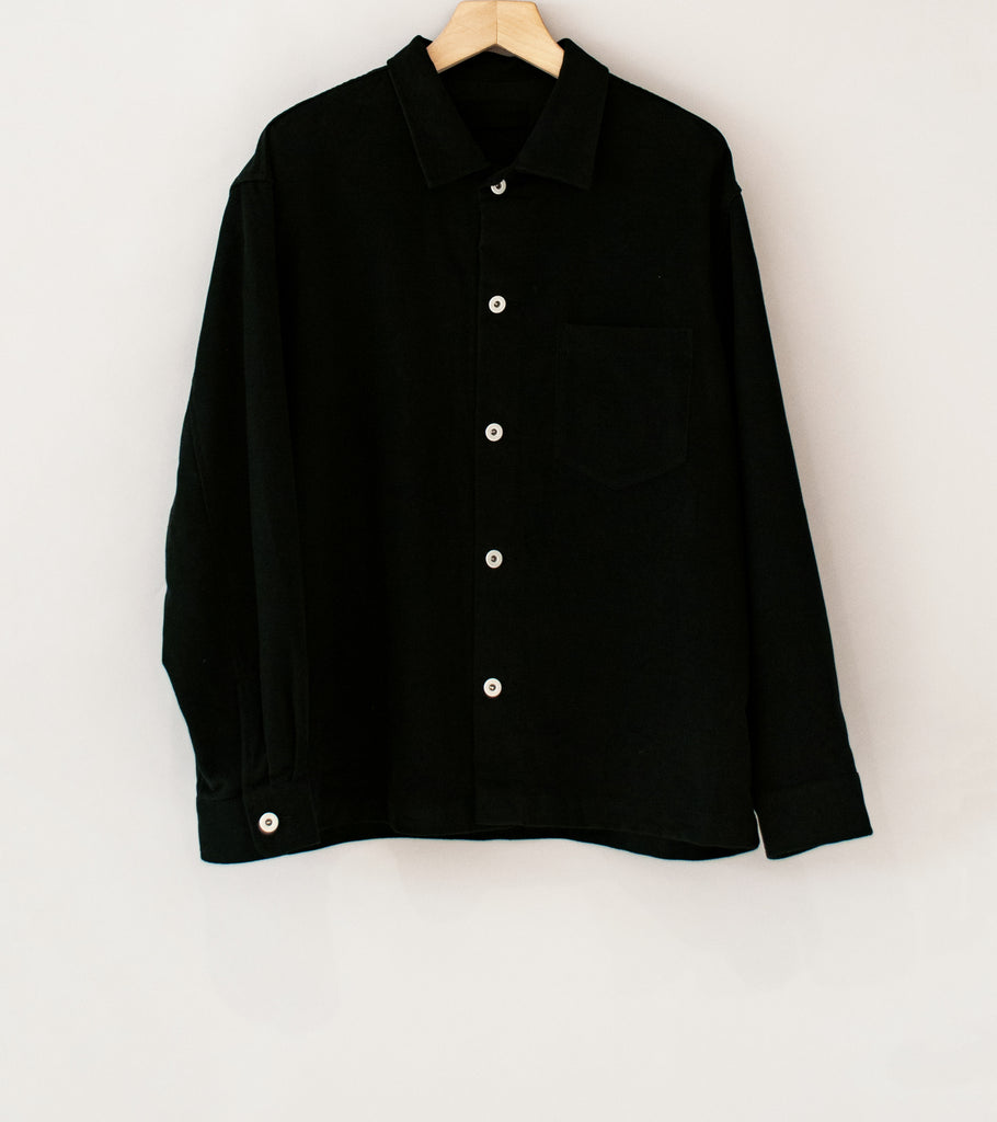 James Coward 'Travail Shirt' (Black Moleskin) – C'H'C'M'
