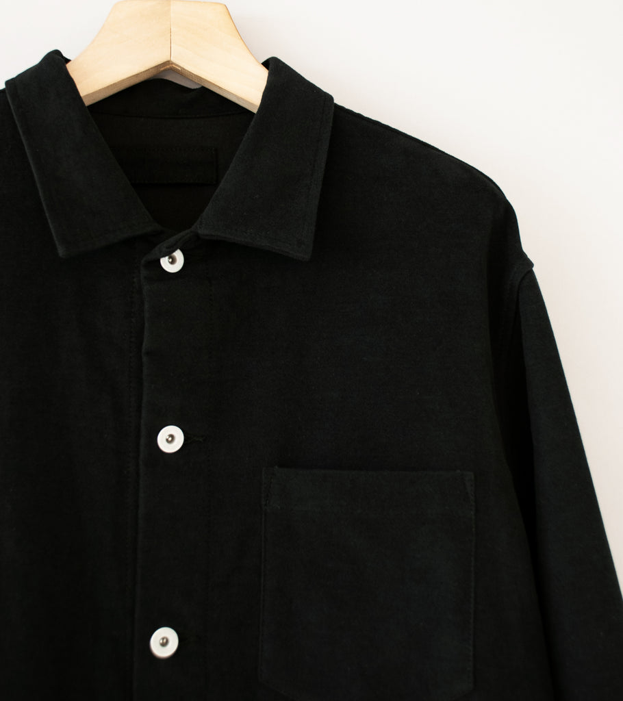 James Coward 'Travail Shirt' (Black Moleskin) – C'H'C'M'