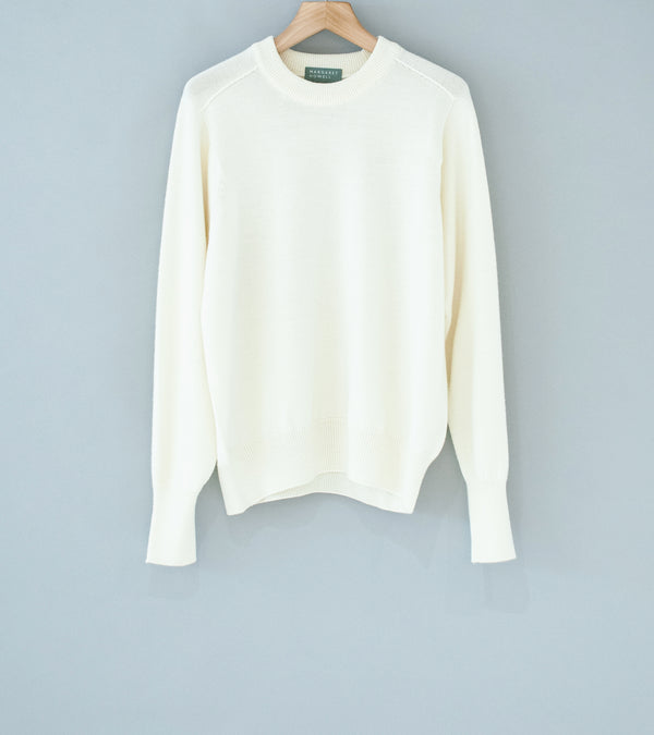 Margaret Howell 'Seamless Crew' (Off White Pure Wool)