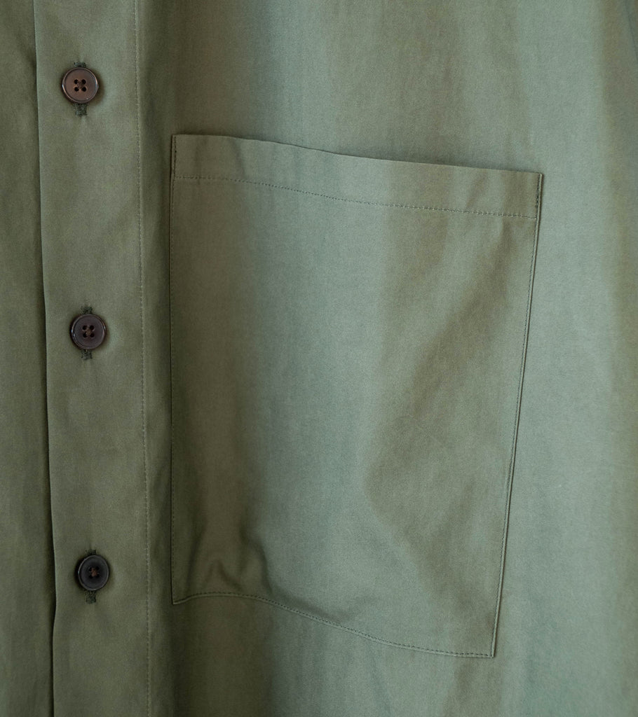 Auralee 'Washed Finx Twill Big Shirt' (Dark Olive) – C'H'C'M'