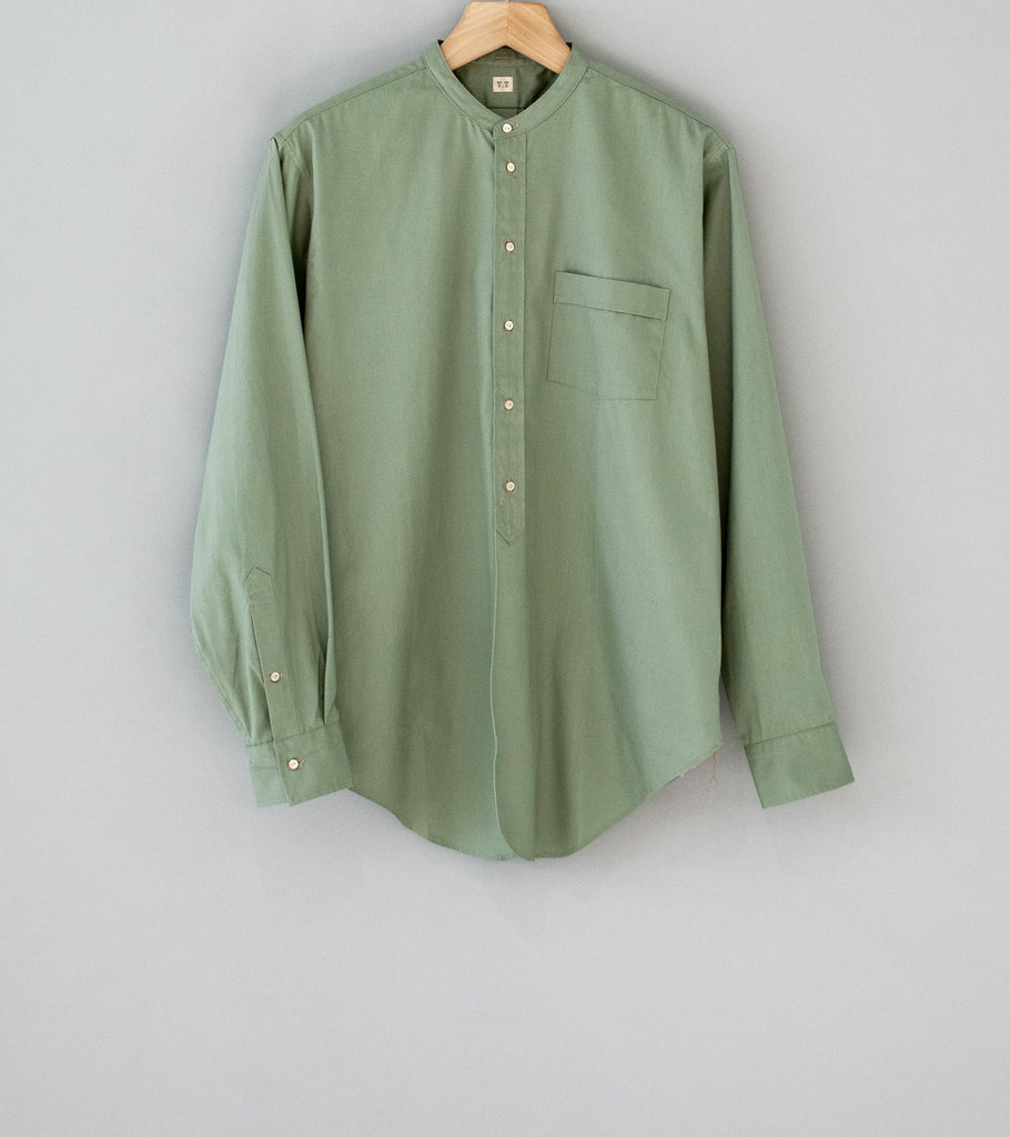 Taiga Takahashi 'Lot 104 Band Collar Shirt' (Olive Green) – C'H'C'M'