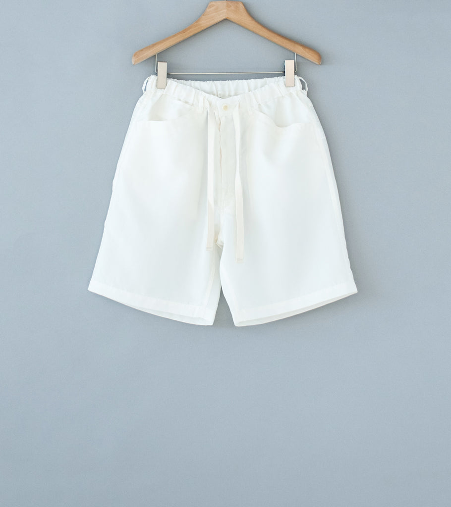 Post Overalls 'E-Z Chinois De Luxe Shorts' (White Metallic