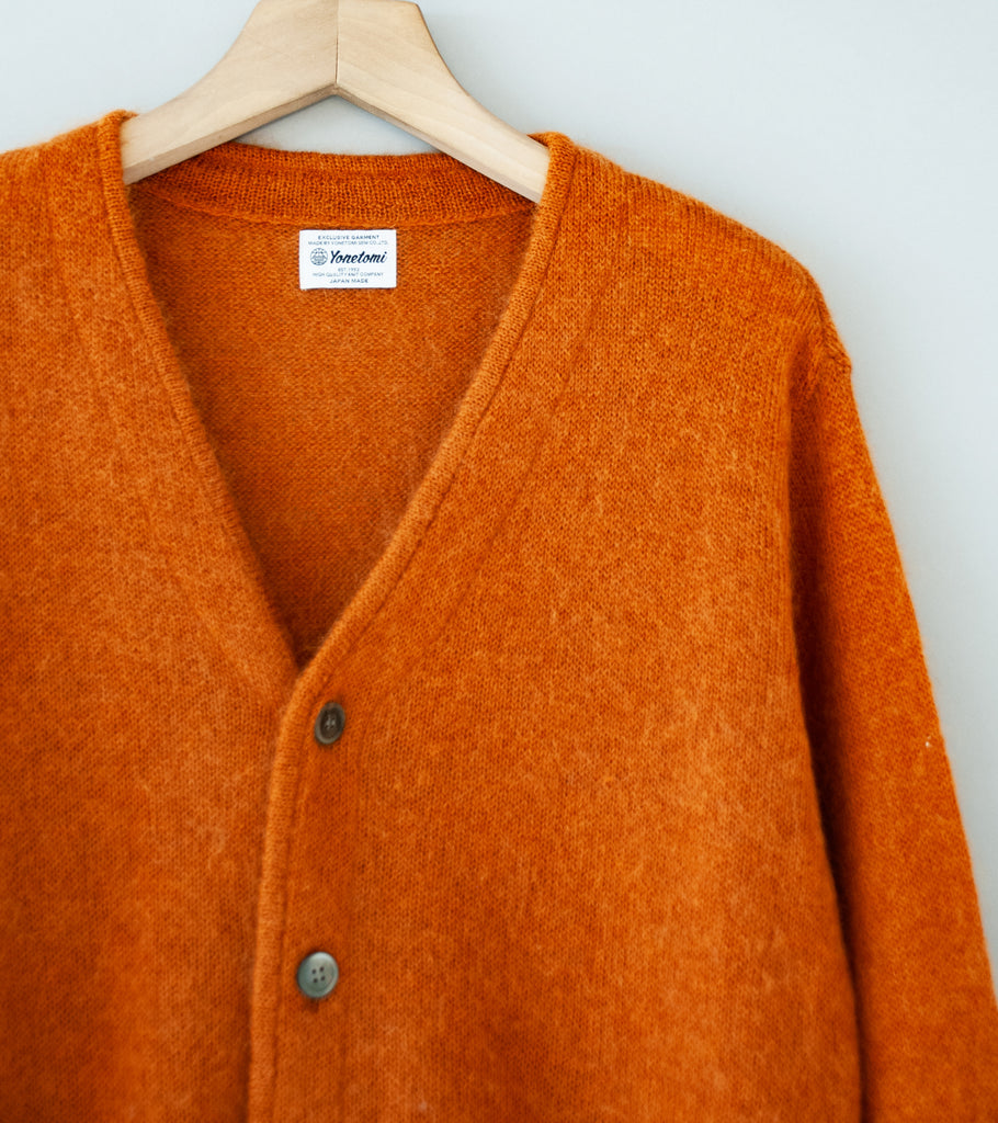 Yonetomi オレンジ モヘア混カーディガン サイズ4 Yonetomi 'Shaggy Mohair Cardigan' (Terracotta) – C'H'C'M'