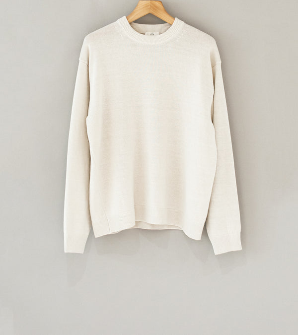 Aton 'Crewneck Sweater' (Gray Hemp Knit)