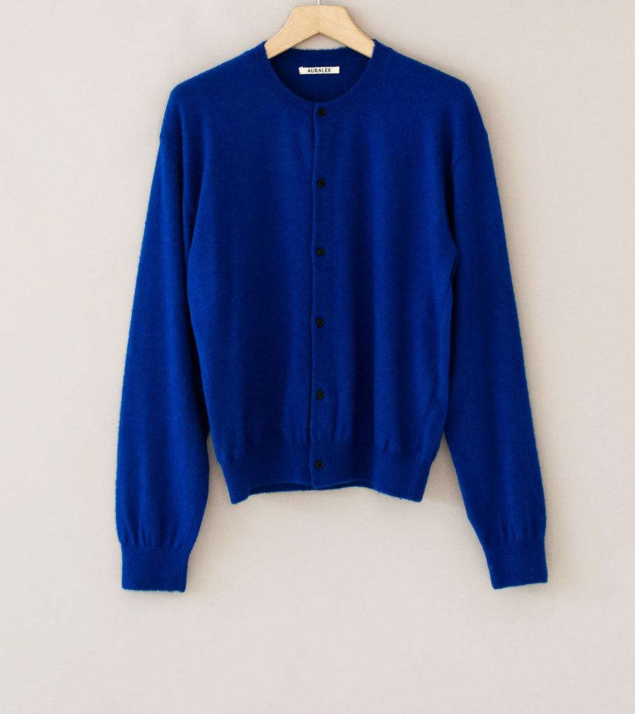 Auralee 'Brushed Cashmere Cotton Knit Cardigan' (Royal Blue) – C'H