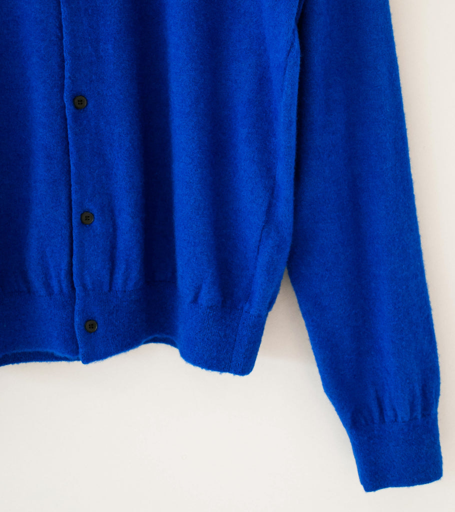 Auralee 'Brushed Cashmere Cotton Knit Cardigan' (Royal Blue) – C'H