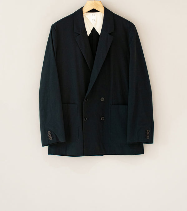 Seya 'Siwa Tailored Jacket' (Faded Navy Gassed Yarn Chambray)