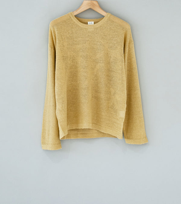 Seya 'Komorebi Jacquard Sweater' (Golden Sand Kanoko Linen)