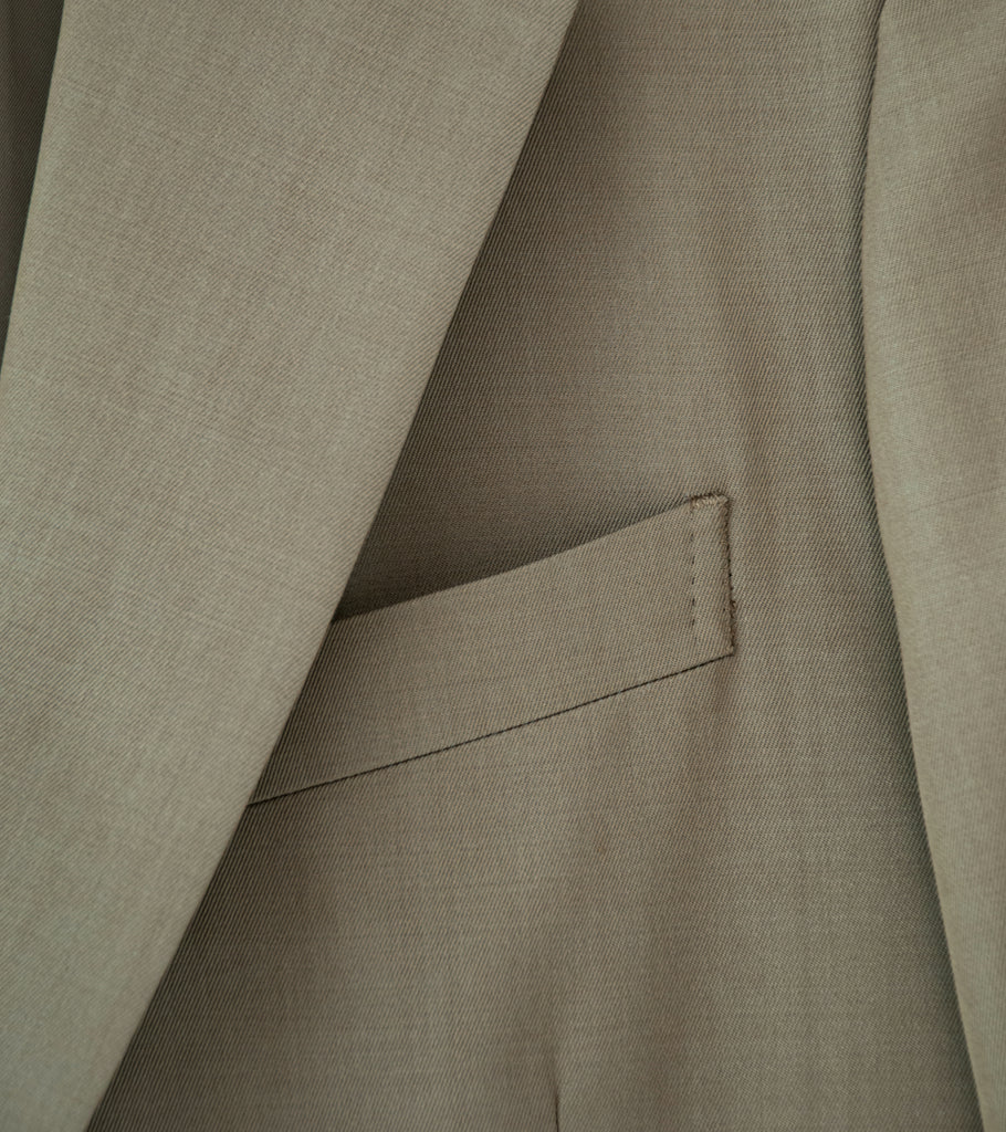 Auralee 'Light Wool Max Gabardine Jacket' (Khaki Chambray