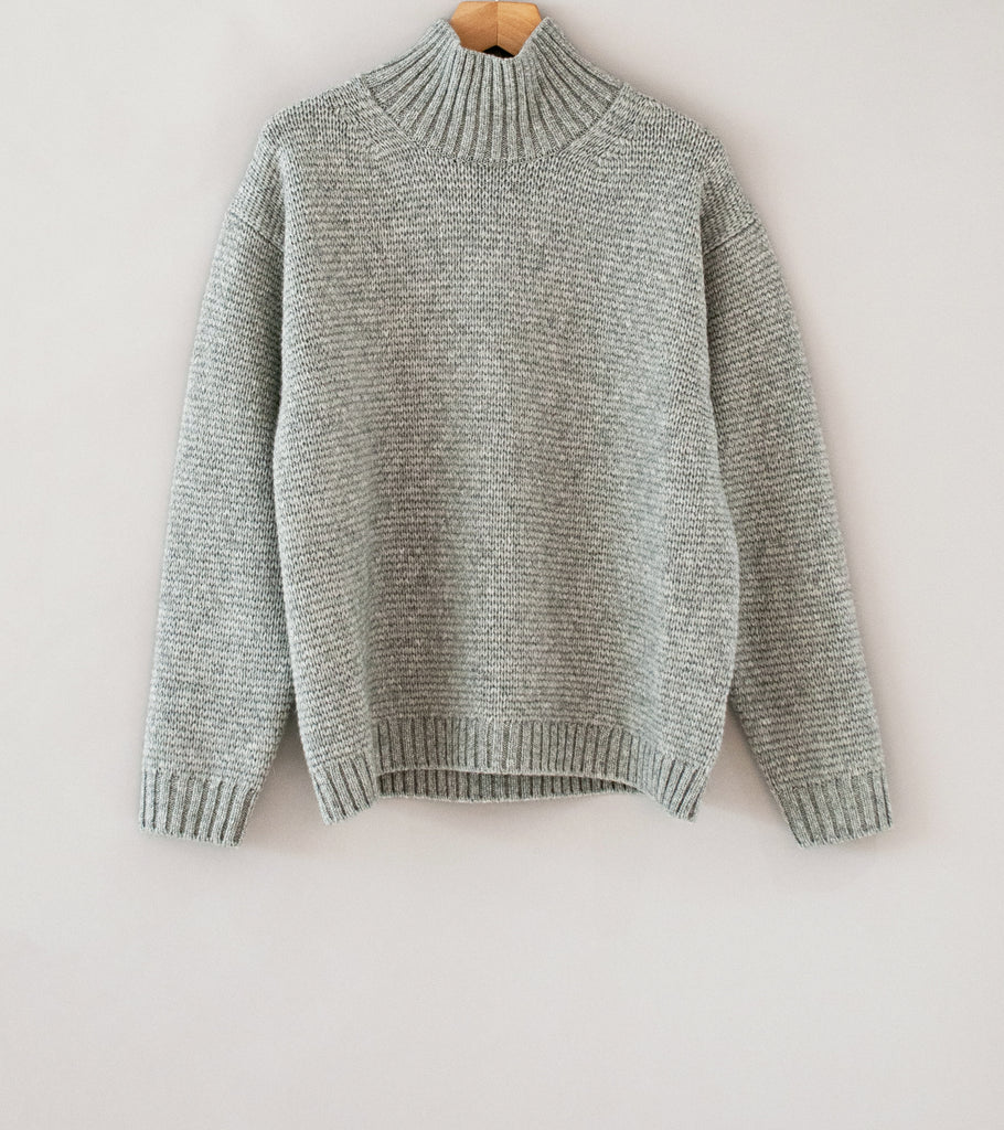 Aton 'Highneck Sweater' (Gray Lambswool) – C'H'C'M'