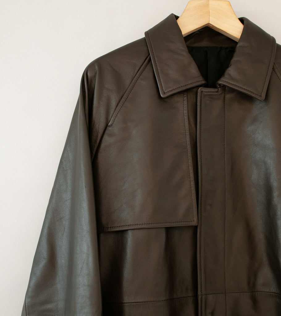 Stein 'Leather Half Coat' (Dark Brown) – C'H'C'M'