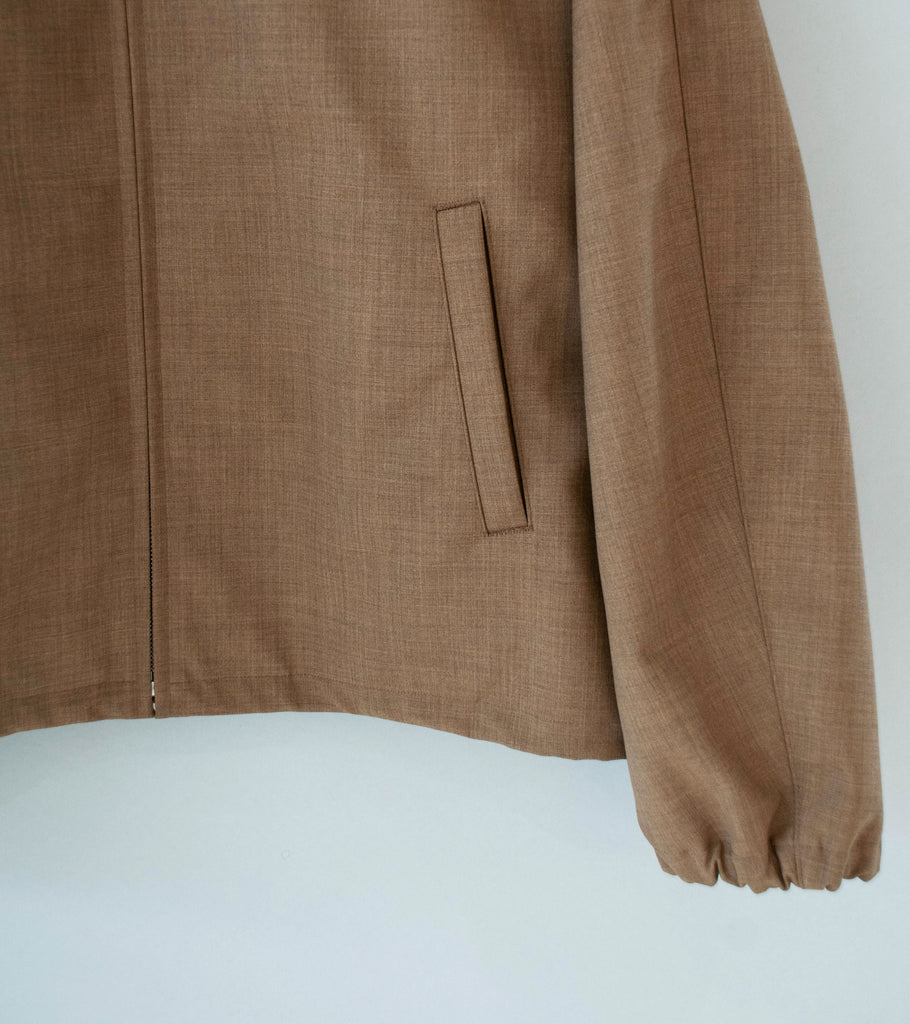 Auralee 'Bonded Tropical Wool Zip Blouson' (Top Brown) – C'H'C'M'