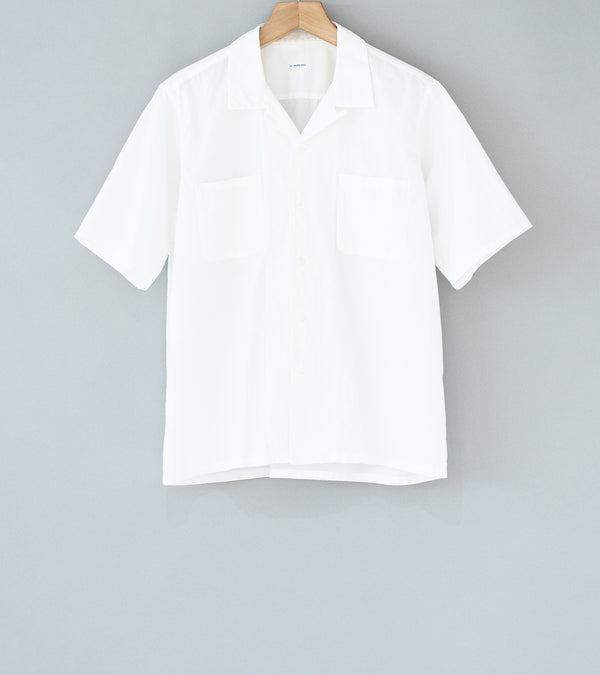 S H Shirts 'Short Sleeve Open Collar Shirt' (White)