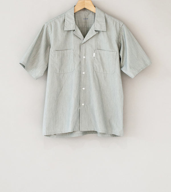 S H Shirts 'Short Sleeve Open Collar Shirt' (Black Stripes)