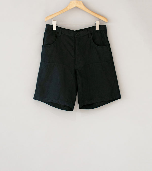 S H Shirts 'Double Knee Shorts' (Ink Black)
