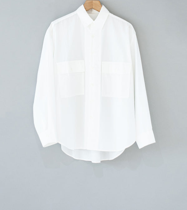 Evan Kinori 'Big Shirt' (White Organic Cotton Hemp Typewriter Cloth)