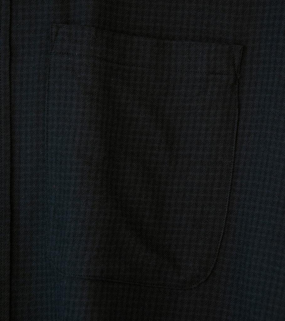 Niceness 'S.COIL Super 140's Open Collar Dress Shirt' (Black) – C