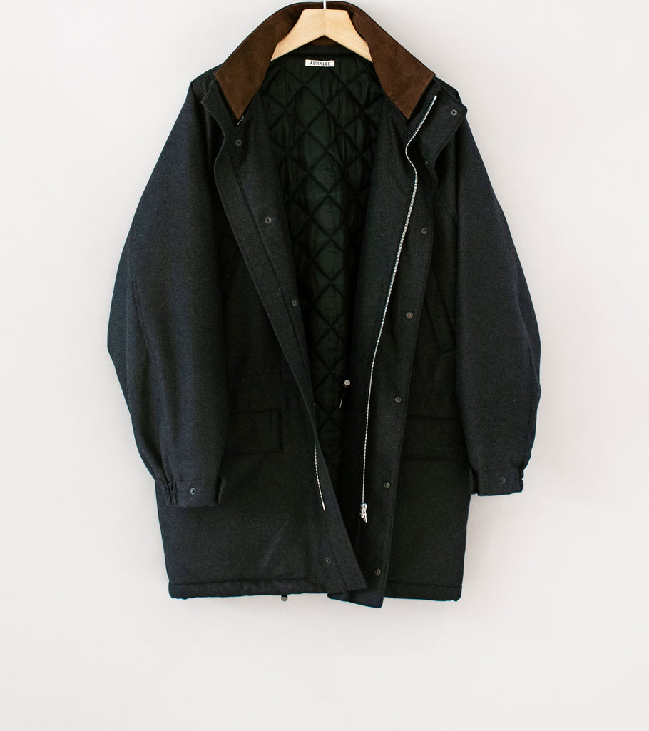 Auralee 'Wool Fulling Flannel Padded Over Blouson' (Top