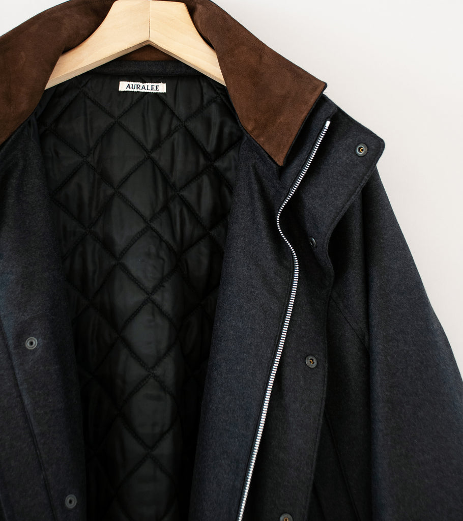 Auralee 'Wool Fulling Flannel Padded Over Blouson' (Top