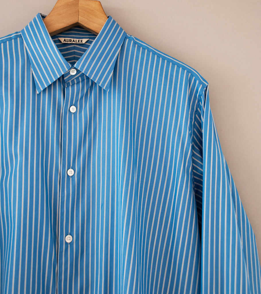 Auralee 'Cotton Silk Stripe Shirt' (Blue Stripe) – C'H'C'M'