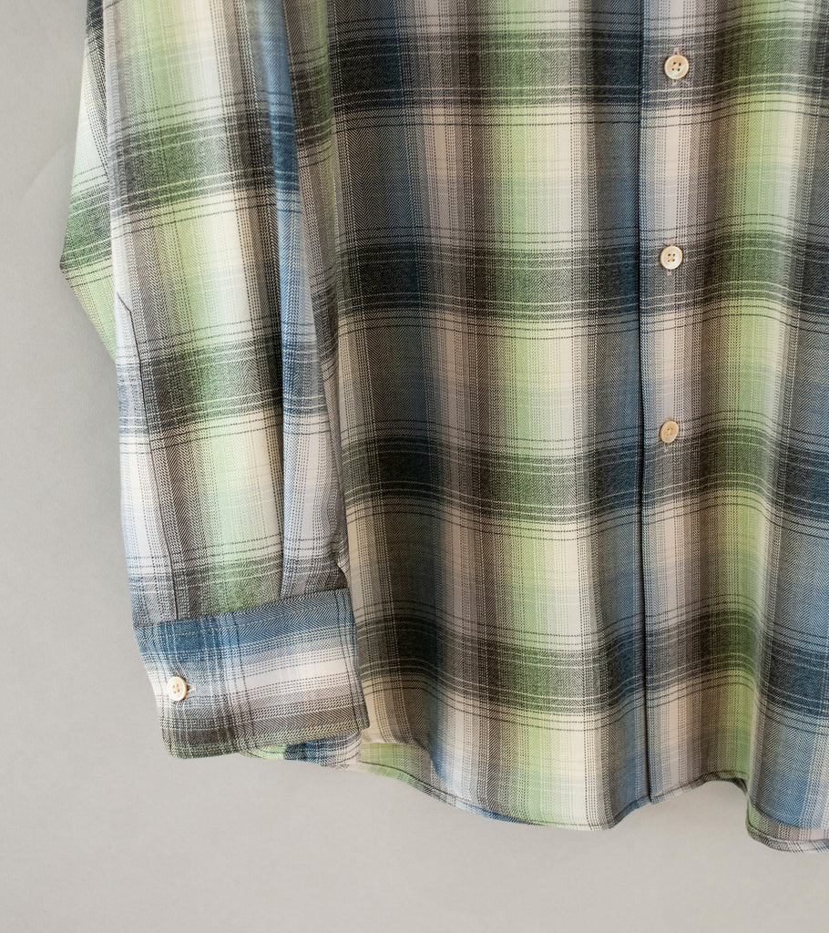Auralee 'Super Light Wool Check Shirt' (Blue Green Check) – C'H'C'M'