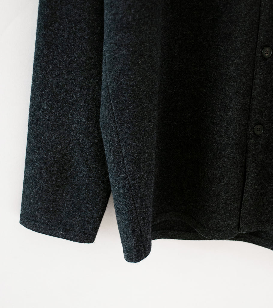 Auralee 'High Twist Wool Knit Shirt Cardigan' (Charcoal) – C'H'C'M'