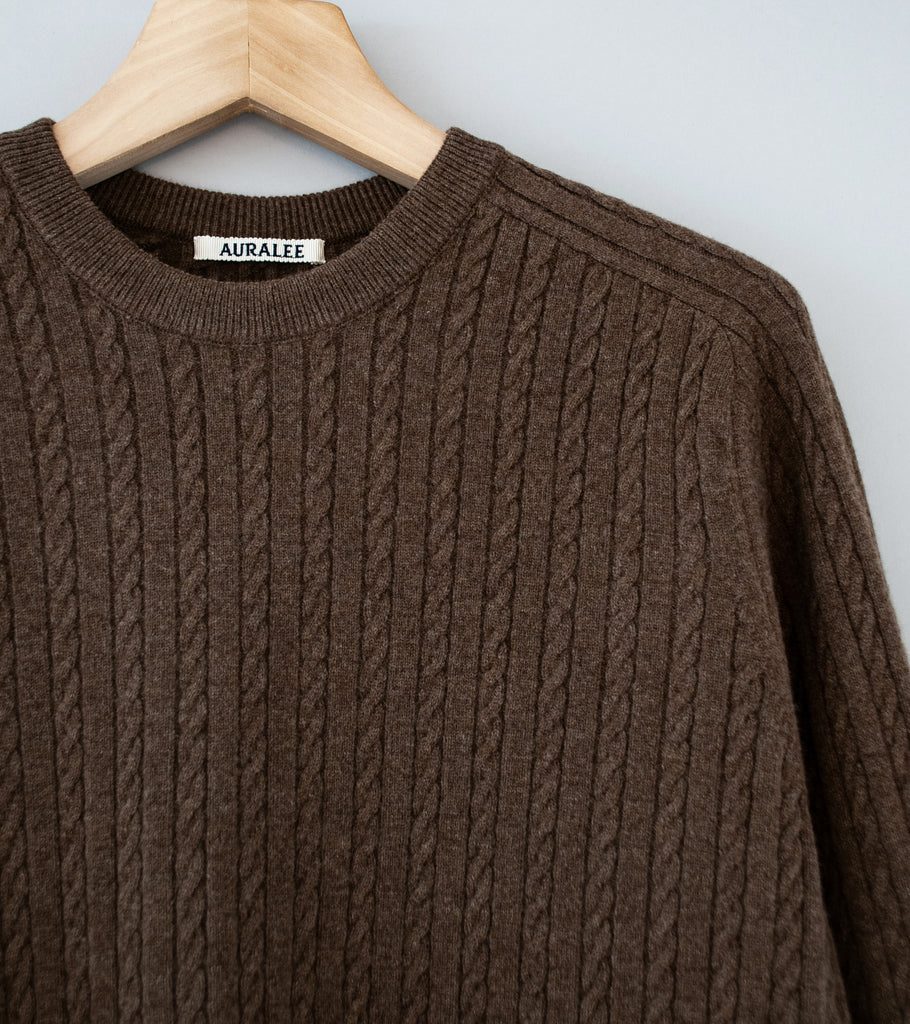Auralee 'Super Fine Wool Aran Knit P/O' (Brown) – C'H'C'M'