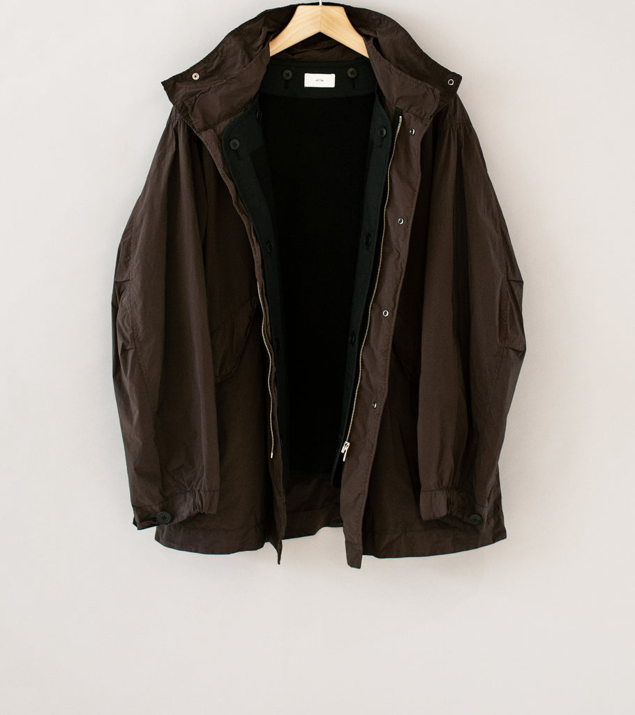 Aton 'Short Mods Coat' (Brown Air Weather Cloth) – C'H'C'M'