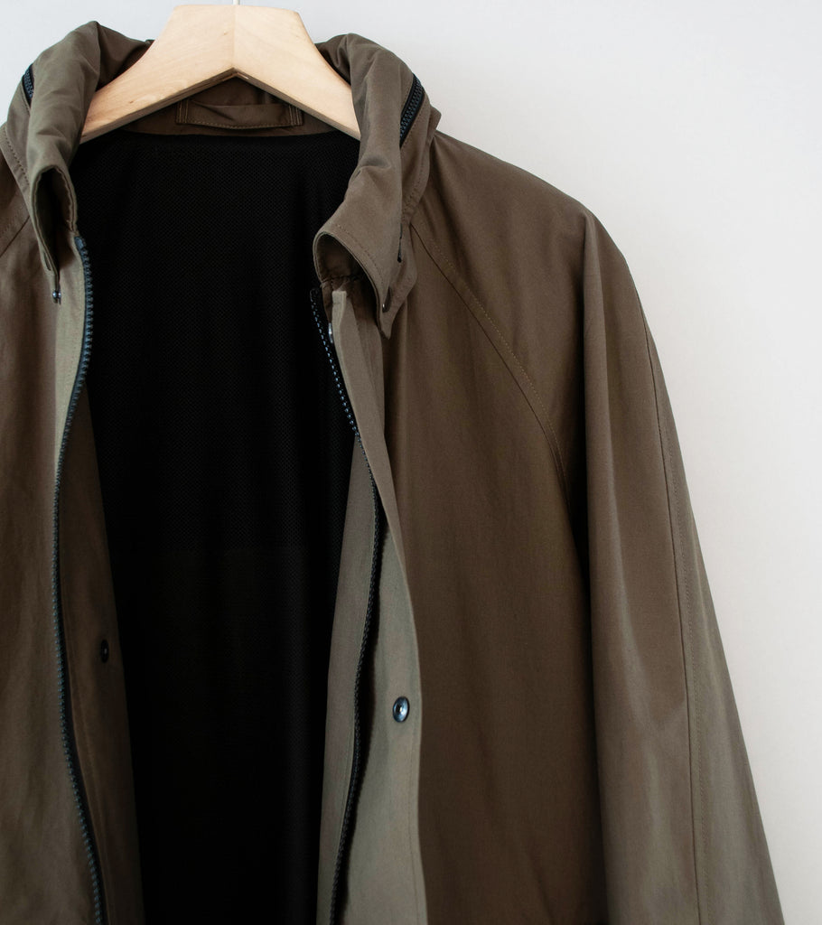Margaret Howell 'Lightweight Mac' (Khaki Ventile Dry Cotton Poplin