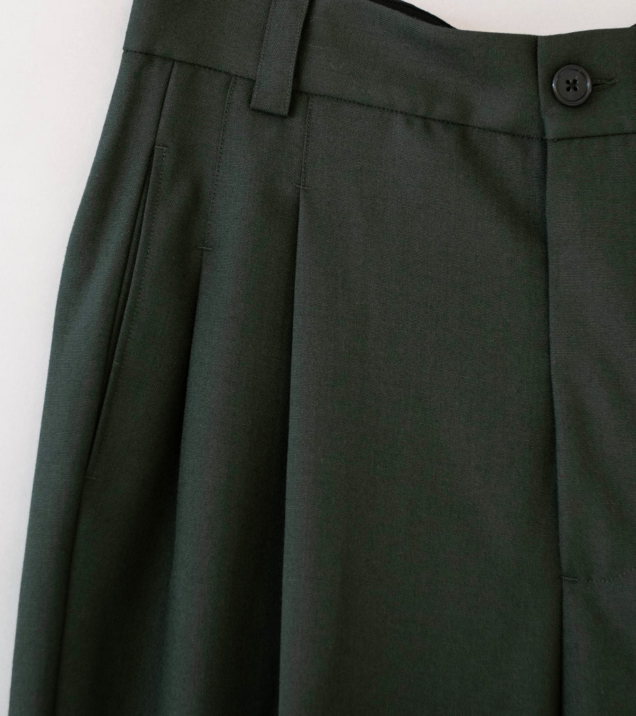 Margaret Howell 'Stitch Pleat Trousers' (Pewter Double Twisted