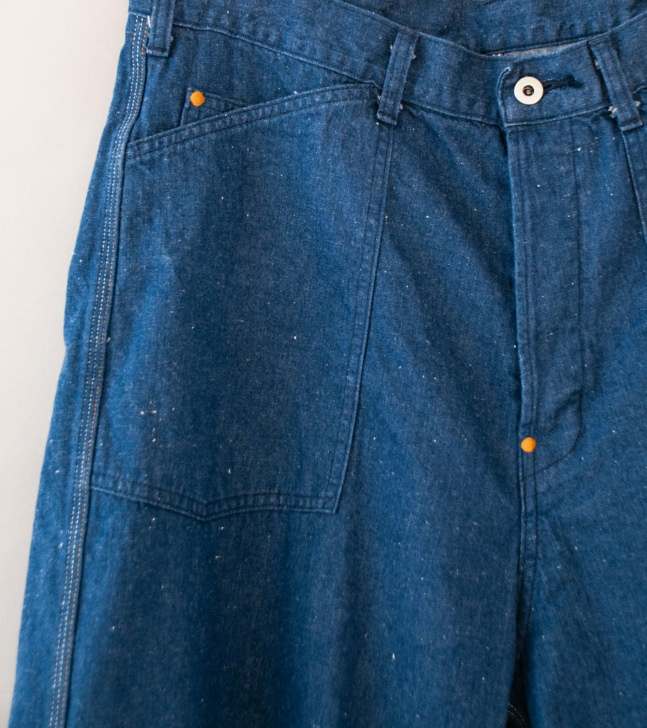 パンツ Gurank Distressed 3stitch painter pants Gurank '3 Stitch Painter Pants' (Indigo) – C'H'C'M'