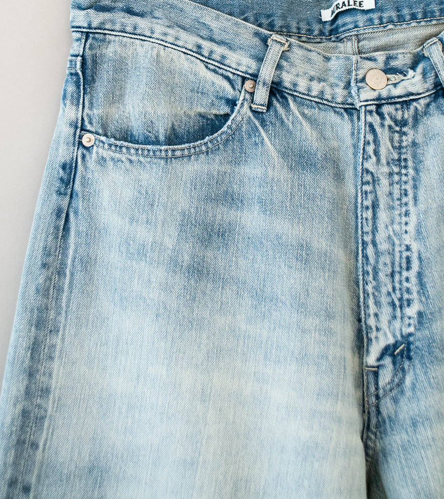Auralee 'Faded Selvedge Light Denim Pants' (Light Indigo) – C'H'C'M'