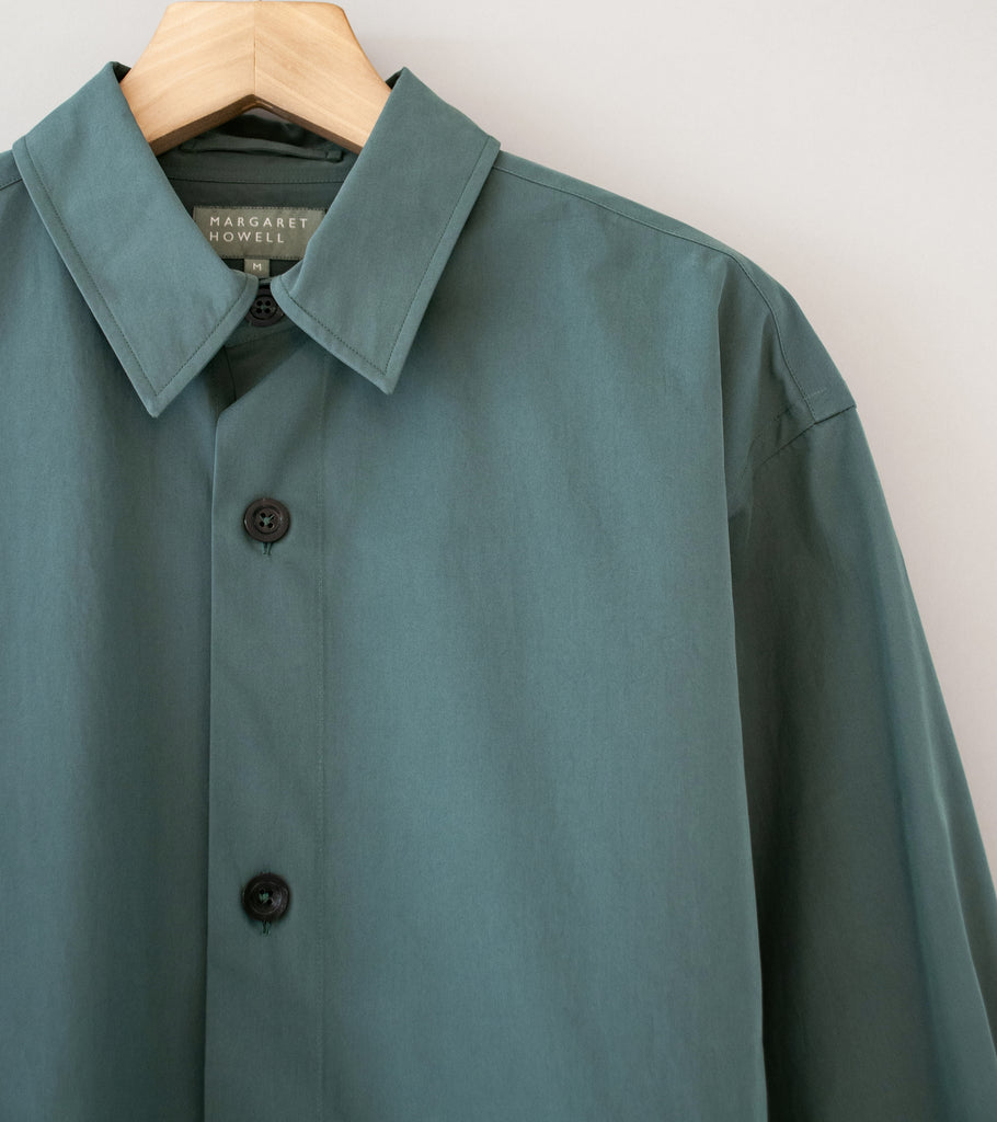Margaret Howell 'Relaxed Shirt' (Teal Compact Washed Cotton) – C'H