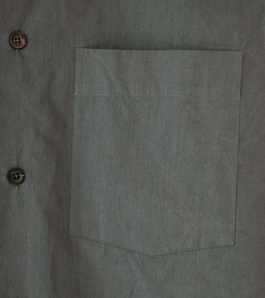 Margaret Howell 'Basic Shirt' (Charcoal Yarn Dye Cotton Poplin