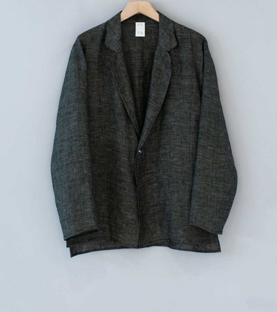 Seya 'Nam Ou Zero Jacket' (Black Mix Linen Mesh) – C'H'C'M'