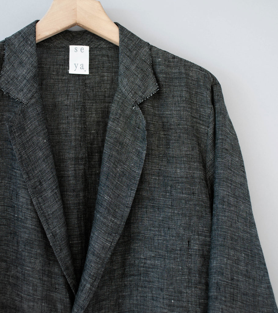 Seya 'Nam Ou Zero Jacket' (Black Mix Linen Mesh) – C'H'C'M'