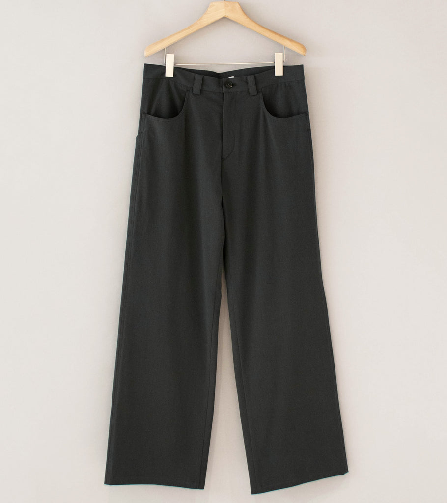 Seya 'Ground Pants' (Charcoal Washed Organic Cotton Twill) – C'H'C'M'