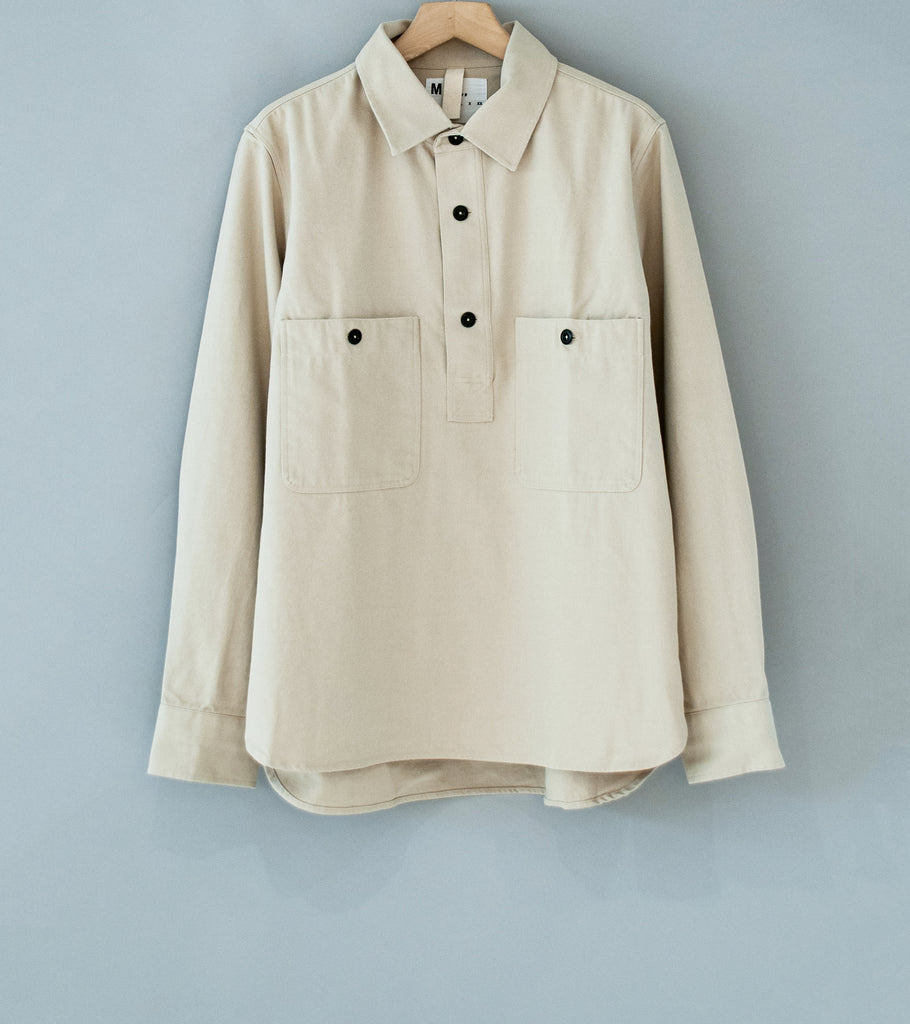 Margaret Howell 'MHL Overhead Shirt' (Bone Cotton Wool Drill) – C