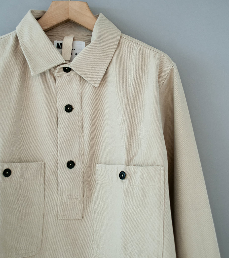 Margaret Howell 'MHL Overhead Shirt' (Bone Cotton Wool Drill) – C