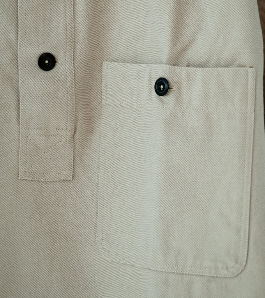 Margaret Howell 'MHL Overhead Shirt' (Bone Cotton Wool Drill) – C