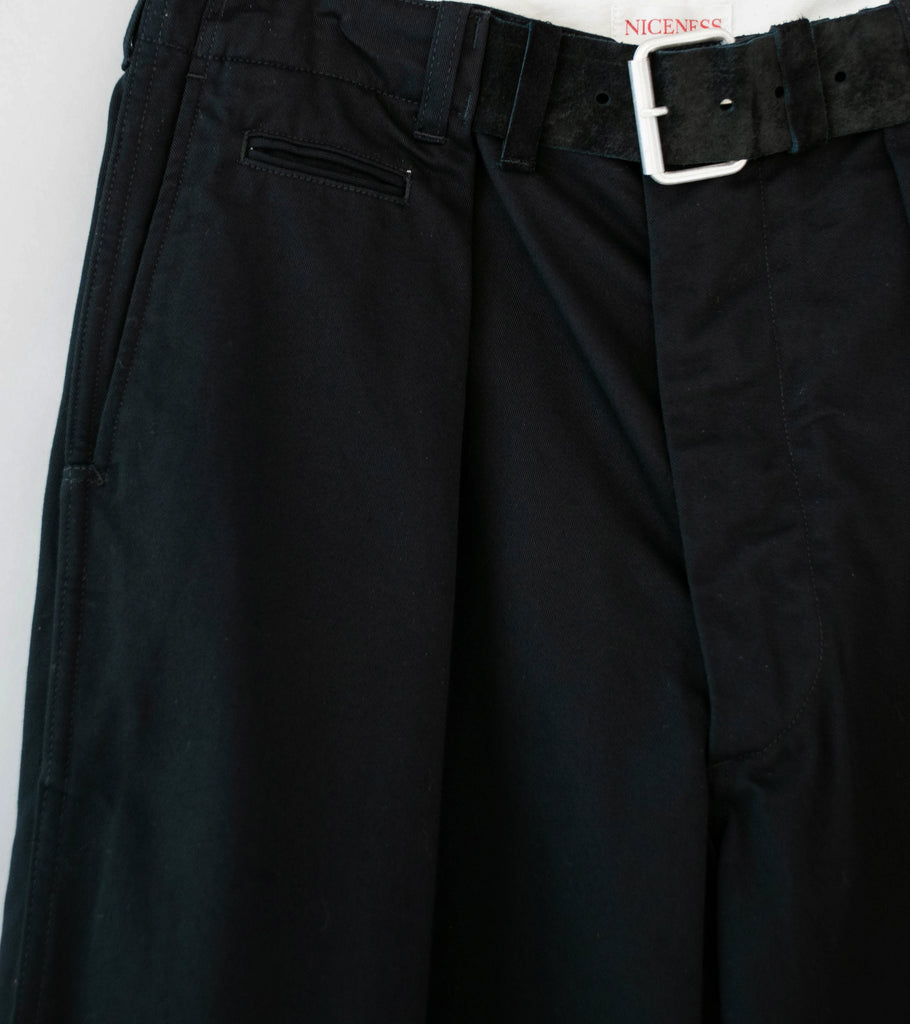 Niceness 'JORDAN Integrated Leather Belt Trousers' (Black) – C'H'C'M'