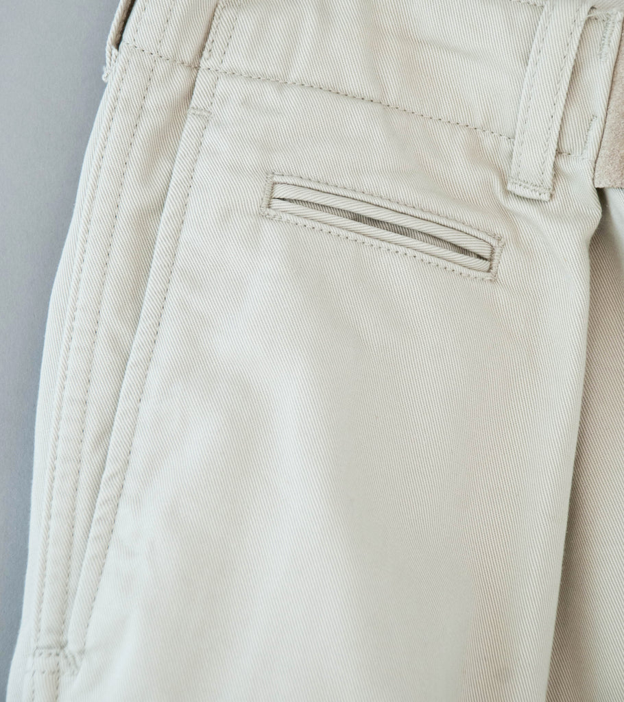 チノパン JORDAN INTEGRATED LEATHER BELT TROUSERS Niceness 'JORDAN Integrated Leather Belt Trousers' (Light Beige