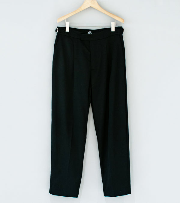 Arpenteur / CHCM 'Night Pants' (Black Wool Gabardine)