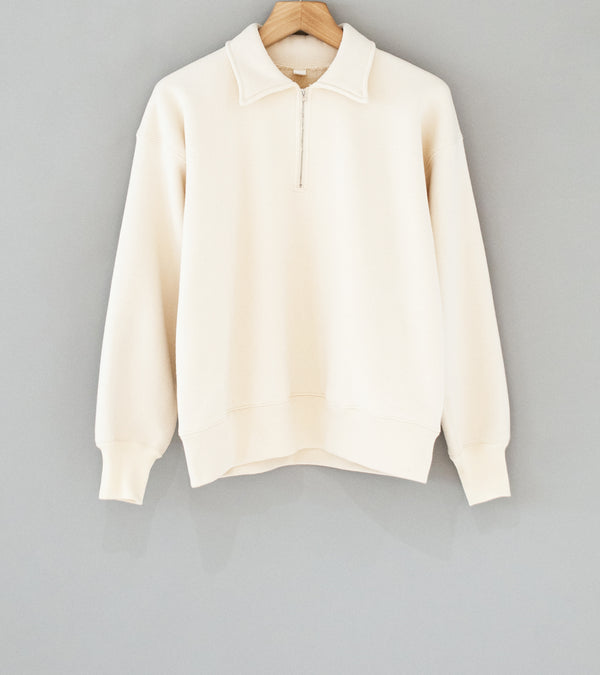 Taiga Takahashi 'Lot 611 Half Zip Sweatshirt' (Ivory)