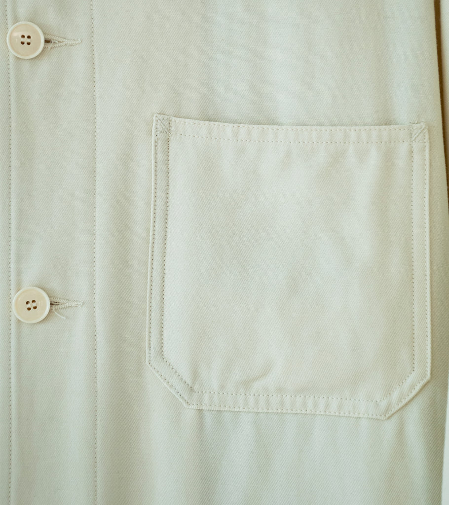 YLÈVE 'Viscose Cotton Coverall Jacket' (Ecru) – C'H'C'M'