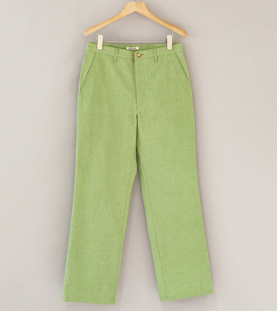 Auralee 'Washed Hard Twist Canvas Pants' (Green) – C'H'C'M'