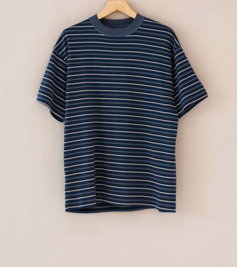 Unlikely 'Border Knit Tee' (Blue Gray) – C'H'C'M'